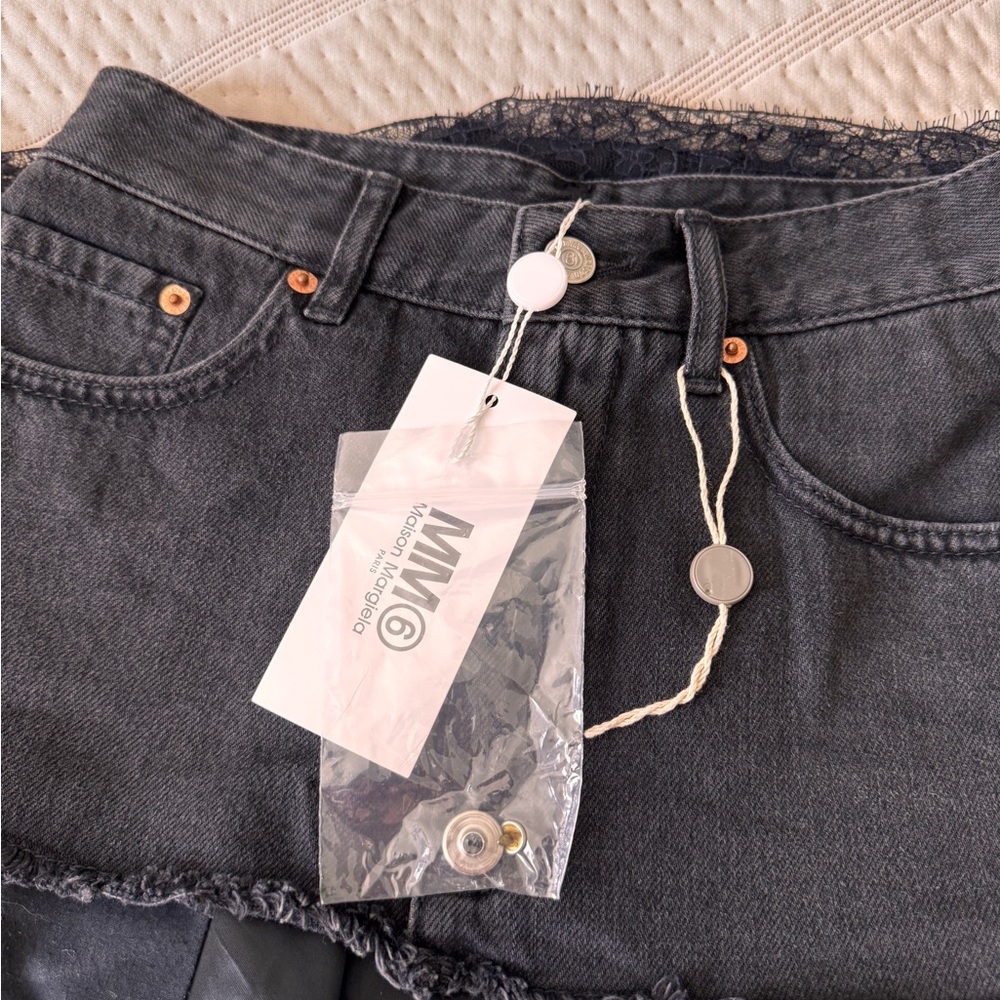 Maison Margiela MM6 Denim Insert Skirt - US 2 - Picture 9 of 10